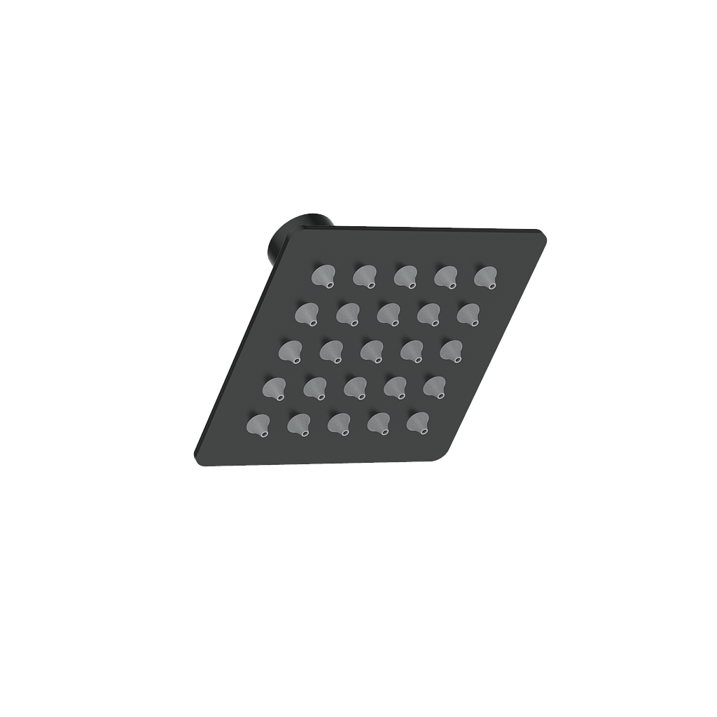 Vogt 4" Square Stainless Steel Shower Head - Matte Black