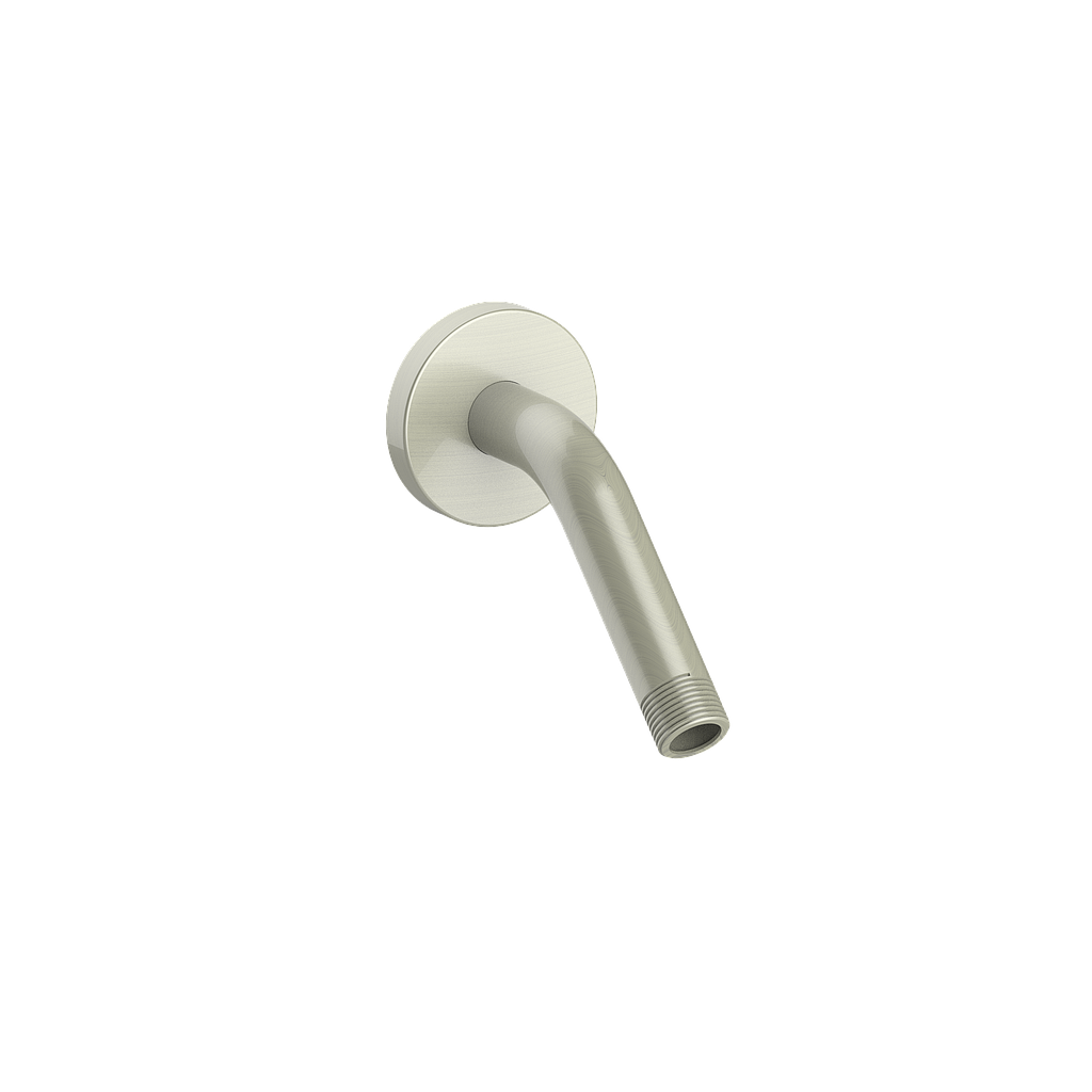 Vogt 6" Wall Mount Shower Arm with Round Flange - Brushed Nickel