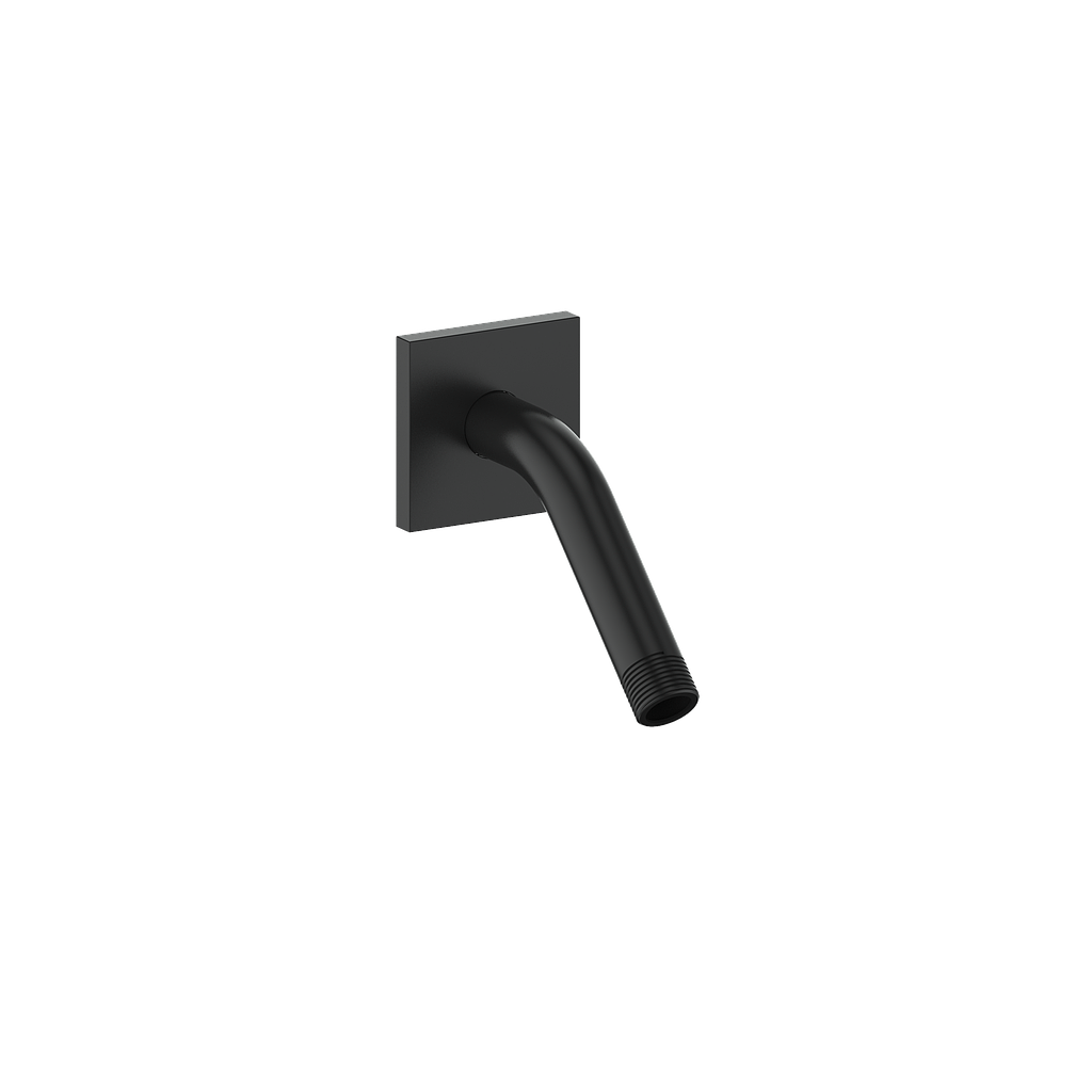 Vogt 6" Wall Mount Shower Arm with Square Flange - Matte Black