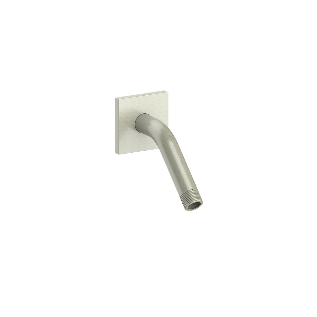 Vogt 6" Wall Mount Shower Arm with Square Flange - Brushed Nickel