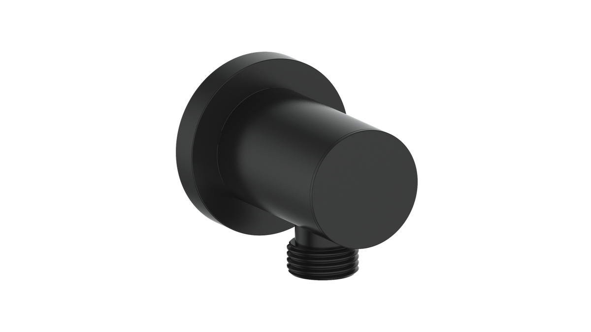 Vogt Adjustable Round Elbow Connector - Matte Black