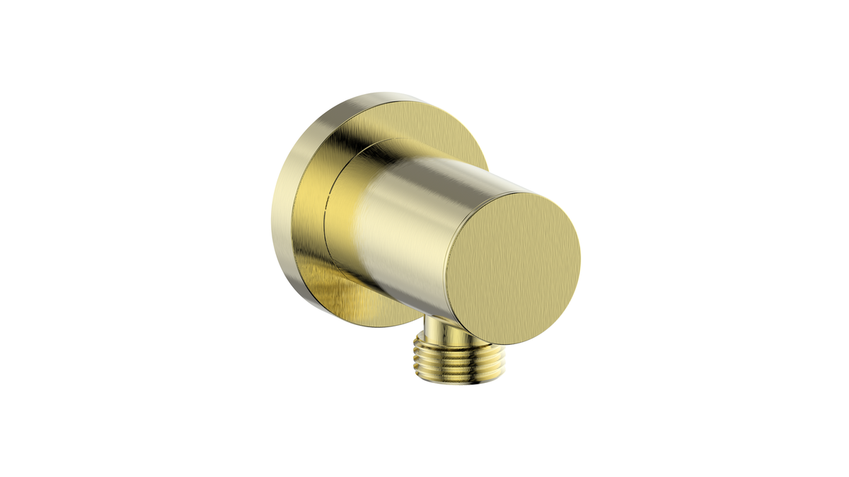 Vogt Adjustable Round Elbow Connector - Brushed Gold