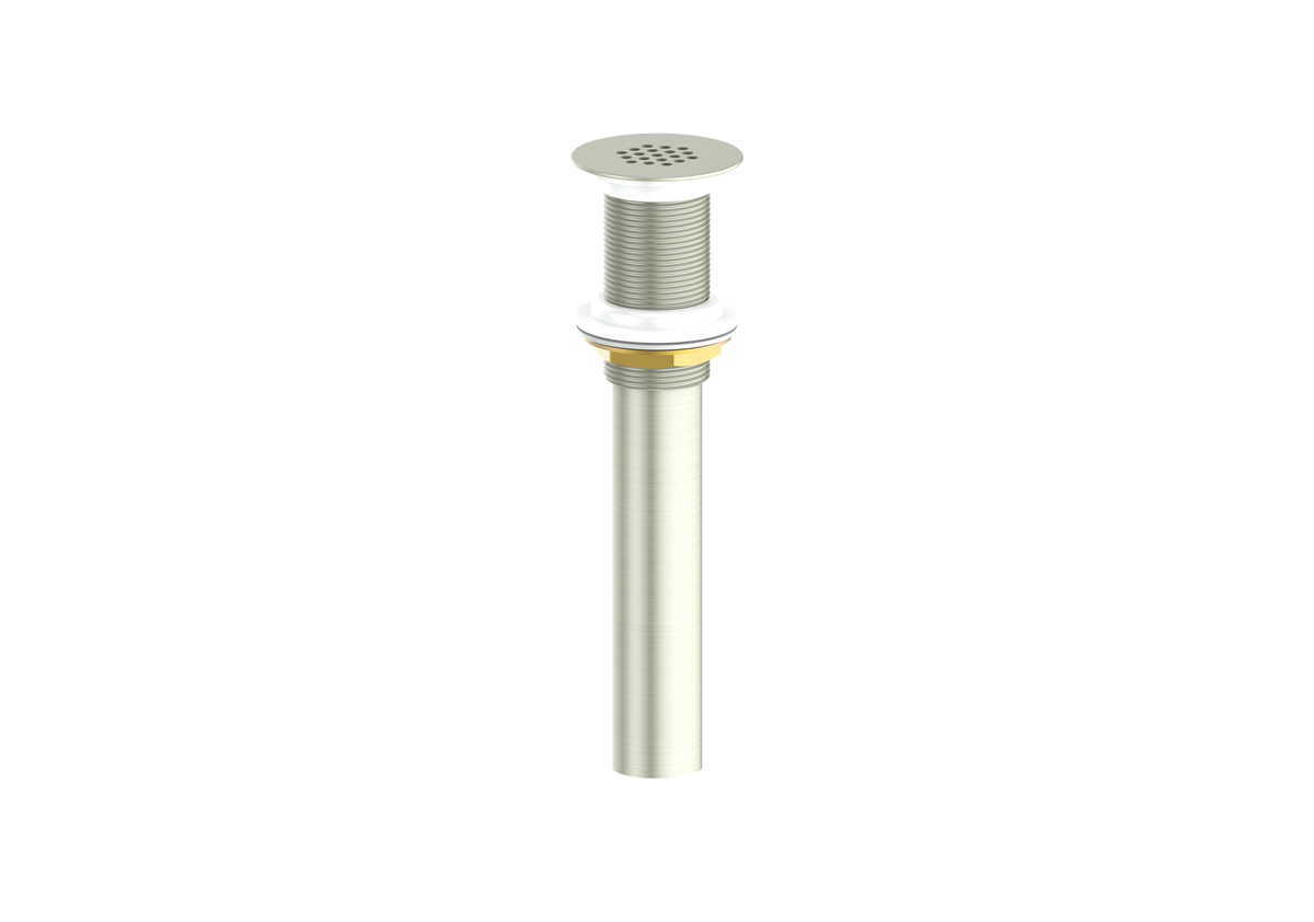 Vogt Grid Drain Without Overflow - Brushed Nickel