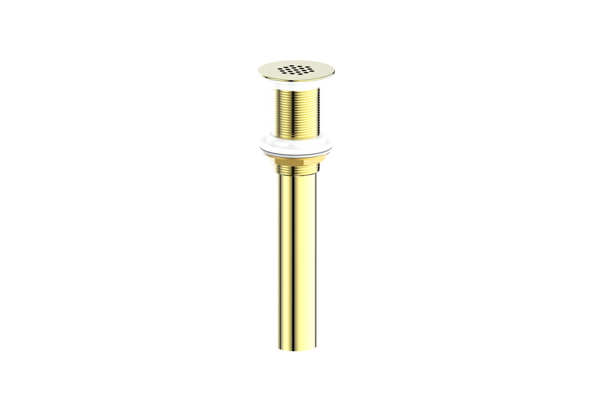 Vogt Grid Drain Without Overflow - Brushed Gold