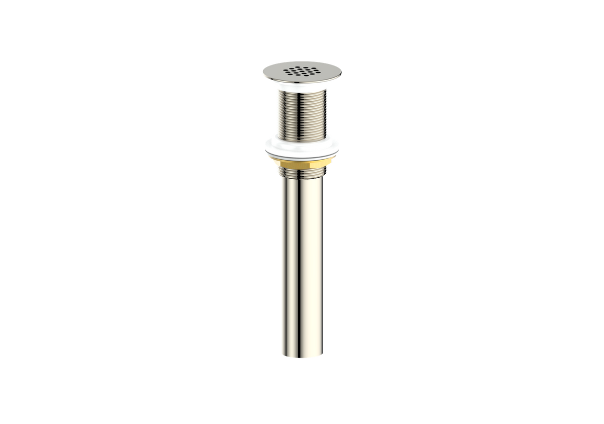 Vogt Grid Drain Without Overflow - Polished Nickel