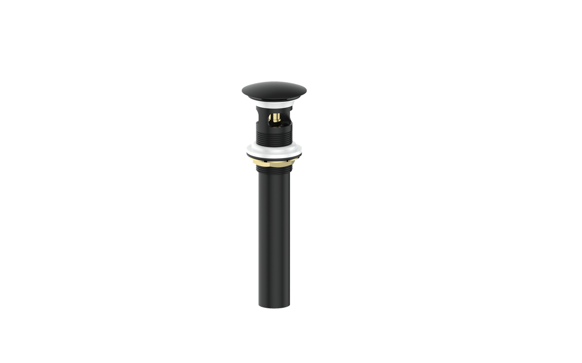 Vogt Mushroom Pop-up Drain with Overflow - Matte Black