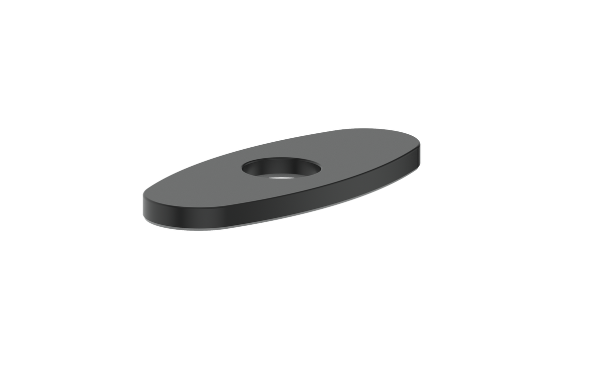 Vogt Oval Cover Plate for Lavatory Faucet - Matte Black