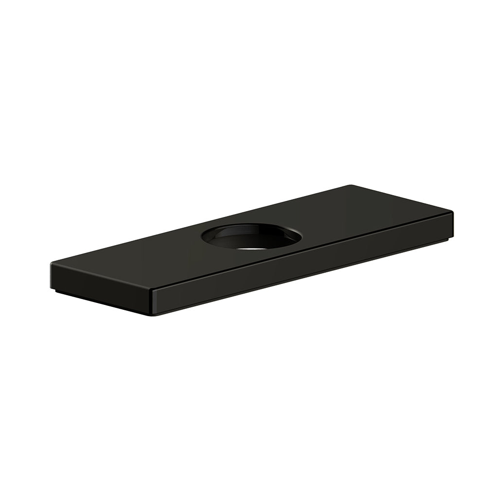 Vogt Rectangular Cover Plate for Lavatory Faucet - Matte Black