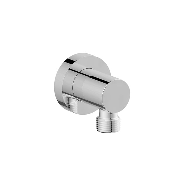 Vogt Round Brass Elbow Connector - Chrome