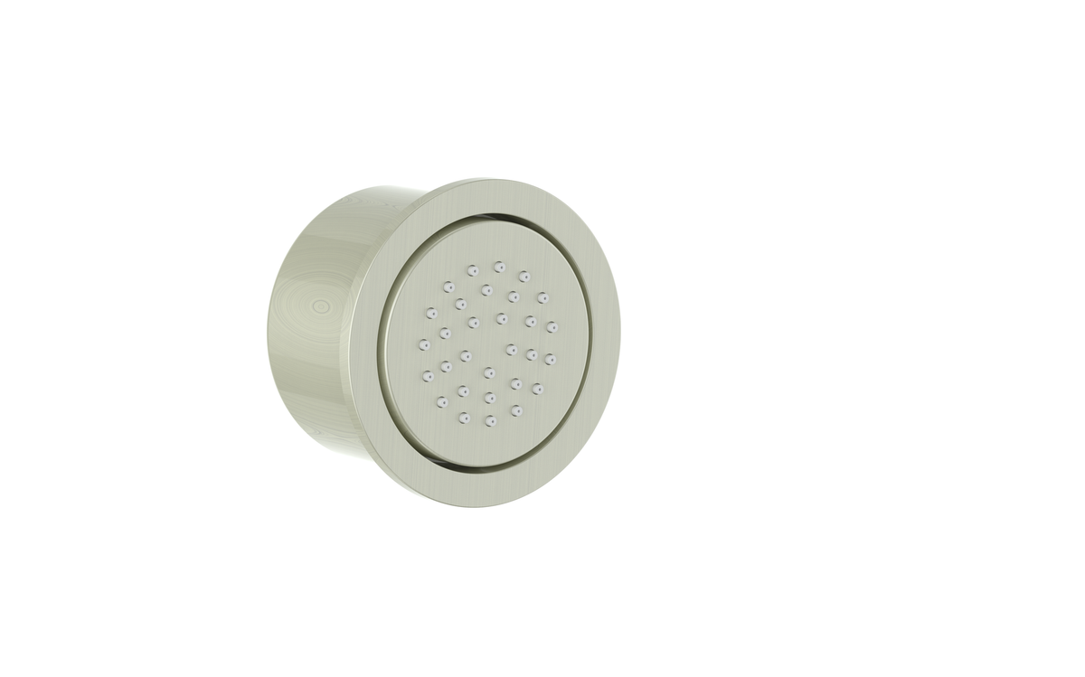 Vogt Round Built-in Body Jet - Brushed Nickel