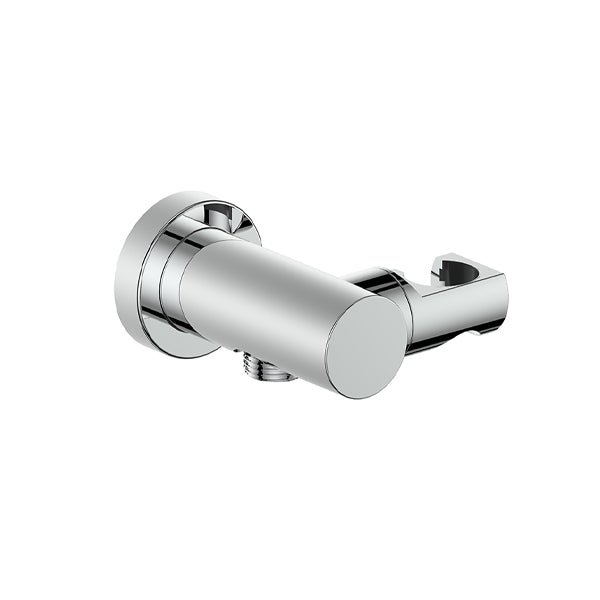 Vogt Round Elbow Connector with Handheld Holder - Chrome