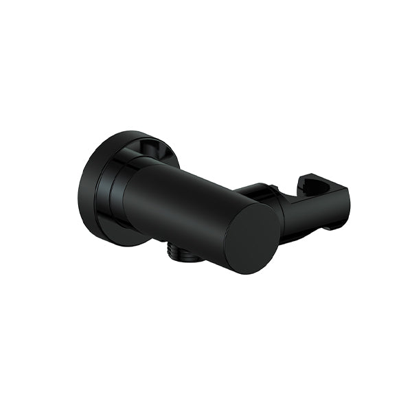 Vogt Round Elbow Connector with Handheld Holder - Matte Black