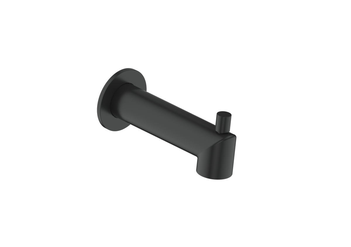 Vogt Round Slip-on Tub Spout with Diverter - Matte Black
