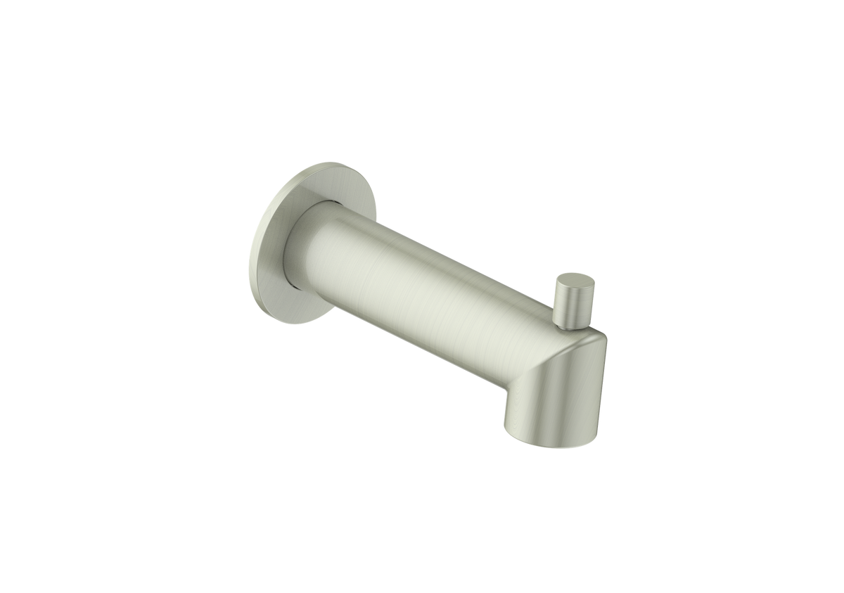 Vogt Round Slip-on Tub Spout with Diverter - Brushed Nickel