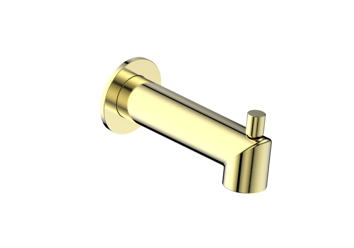 Vogt Round Slip-on Tub Spout with Diverter - Brushed Gold