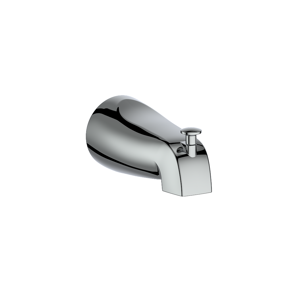 Vogt Round Slip-on Tub Spout with Diverter - Chrome