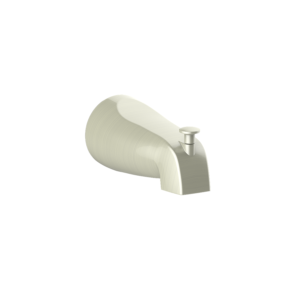 Vogt Round Slip-on Tub Spout with Diverter - Brushed Nickel