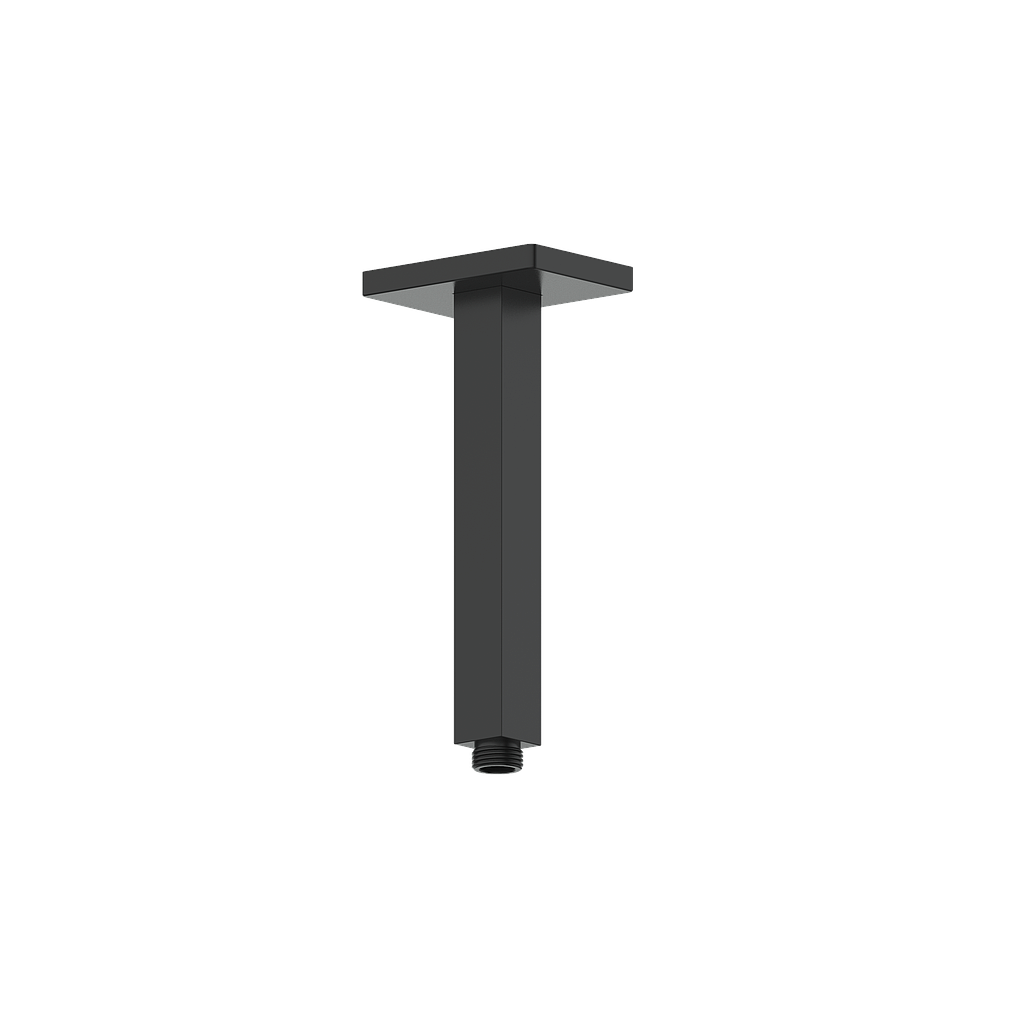 Vogt Square 8" Ceiling Mount Shower Arm with Square Tube - Matte Black