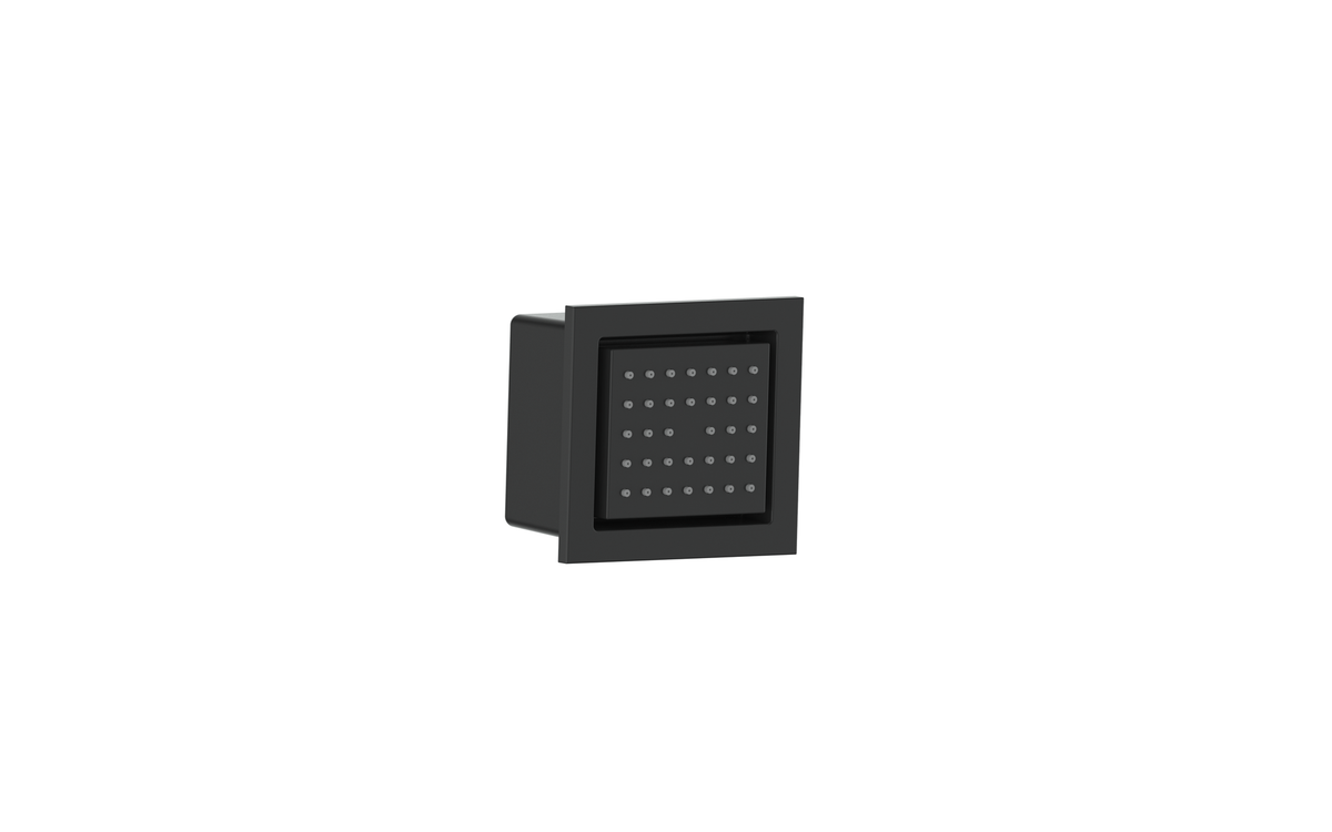 Vogt Square Built-in Body Jet - Matte Black