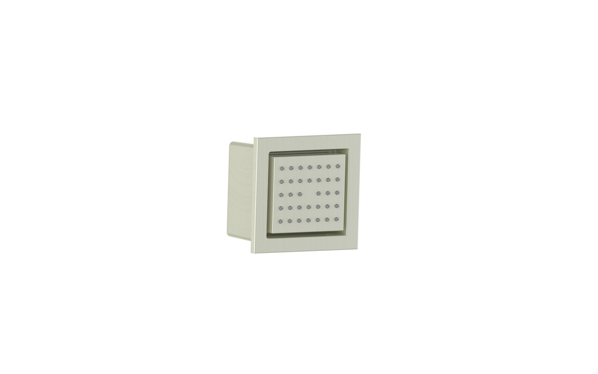 Vogt Square Built-in Body Jet - Brushed Nickel