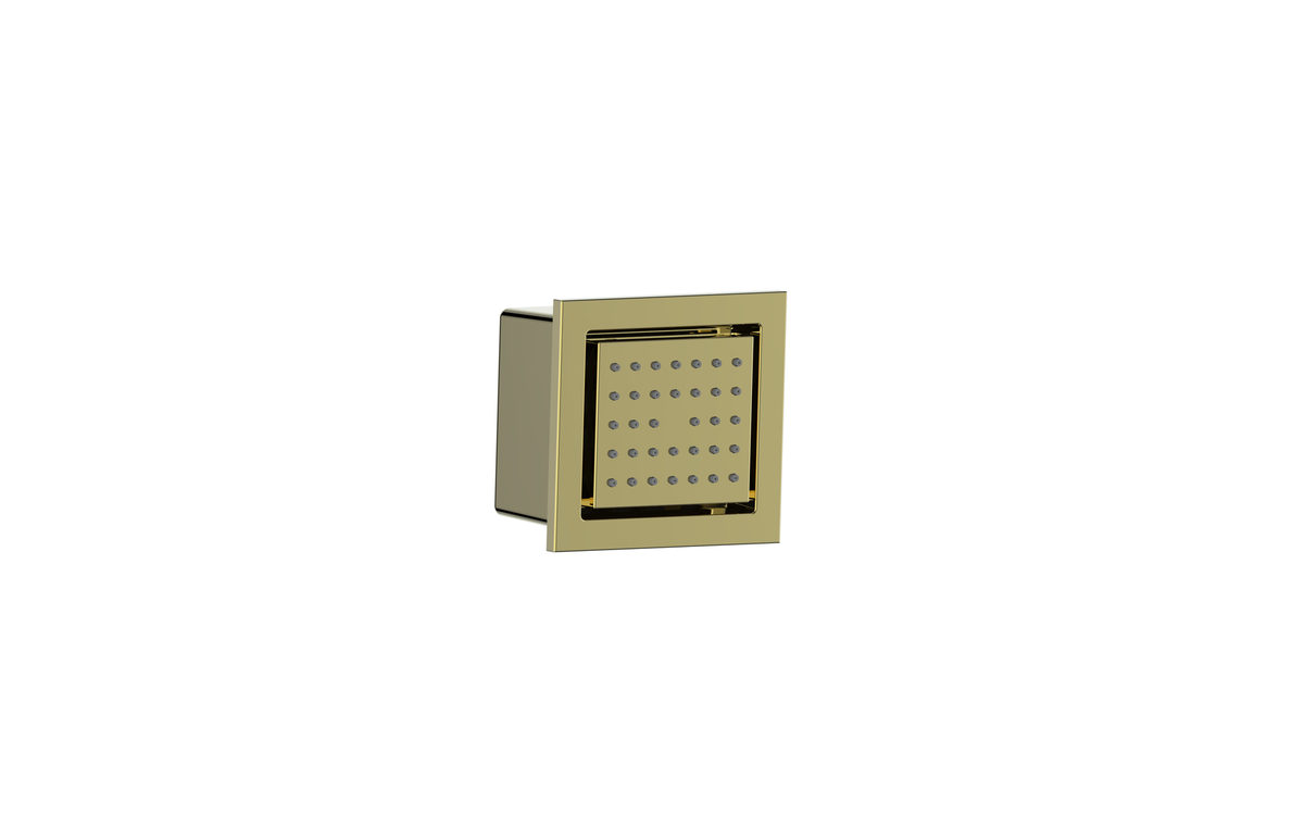 Vogt Square Built-in Body Jet - Brushed Gold