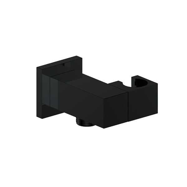 Vogt Square Elbow Connector with Handheld Holder - Matte Black