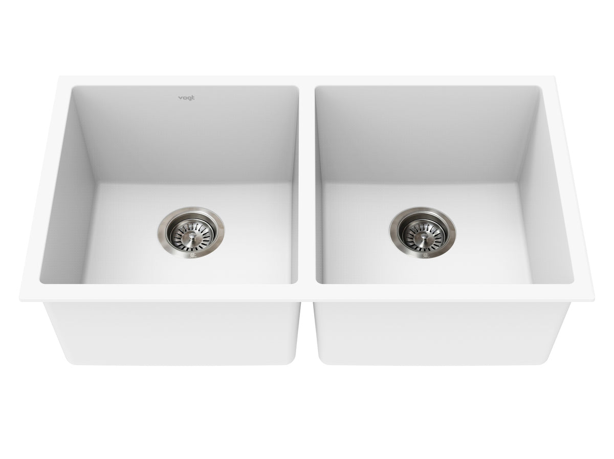 Vogt Vogranite Bludenz GS Sink 32"x18"x9" - Frost White
