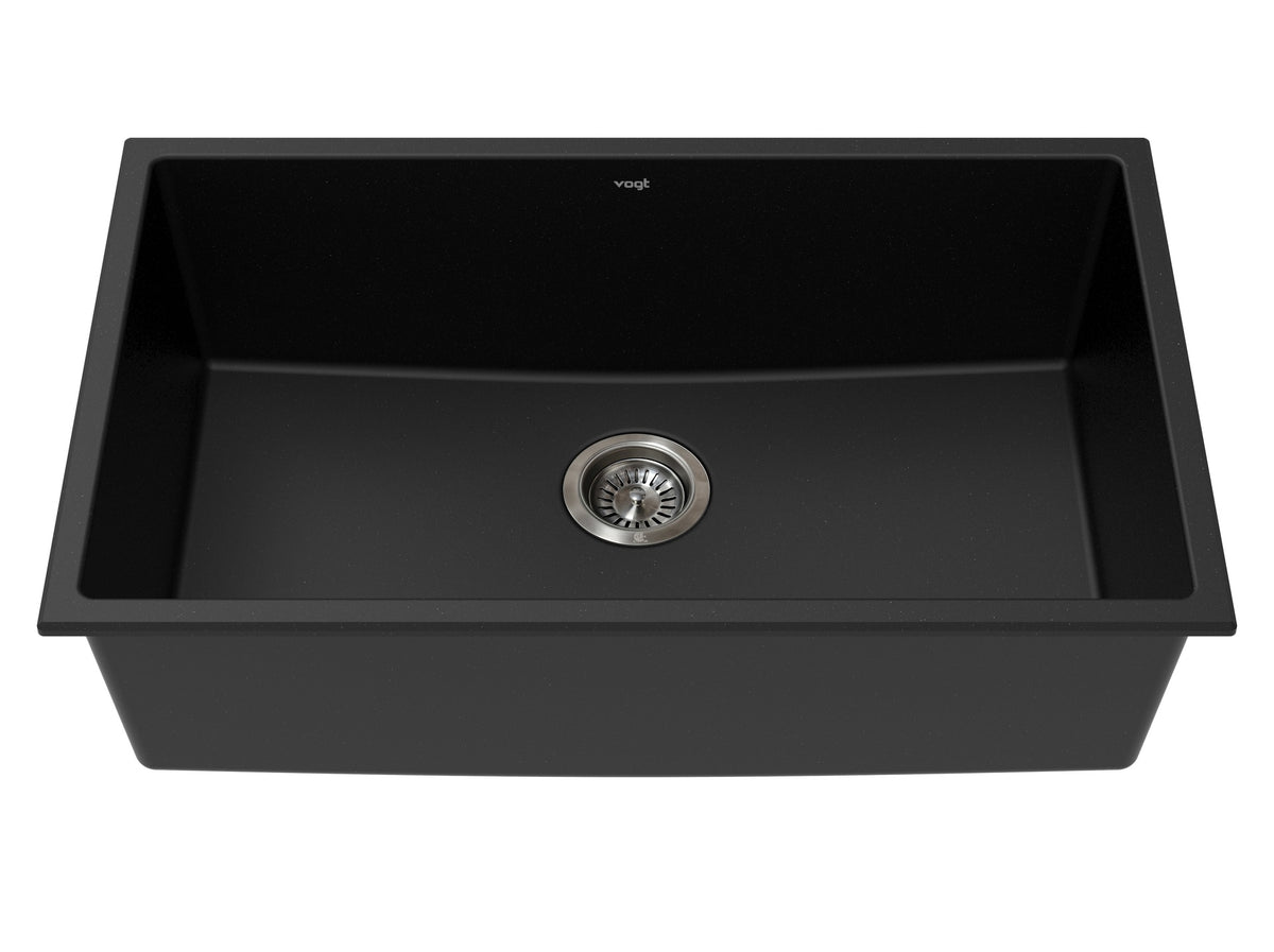 Vogt Vogranite Graz GS Sink 30"x18"x9" - Onyx Black