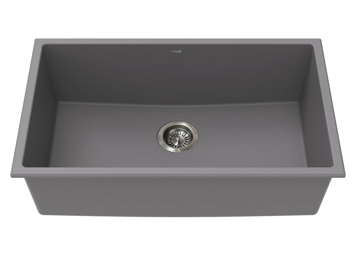 Vogt Vogranite Graz GS Sink 30"x18"x9" - Metropolitan Grey