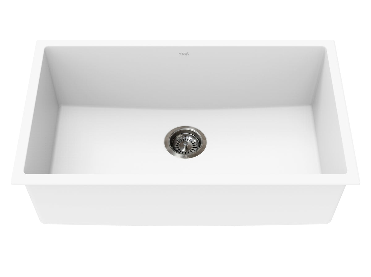Vogt Vogranite Graz GS Sink 30"x18"x9" - Frost White