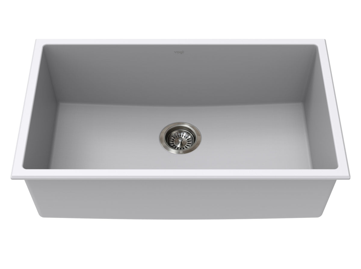 Vogt Vogranite Graz GS Sink 30"x18"x9" - Powder Grey