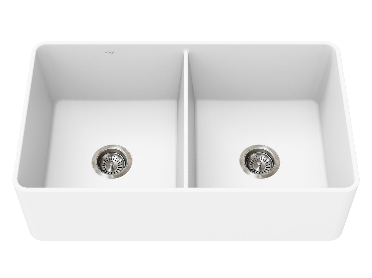 Vogt Vogranite Kaltenbach GS Apron Front Sink - Frost White