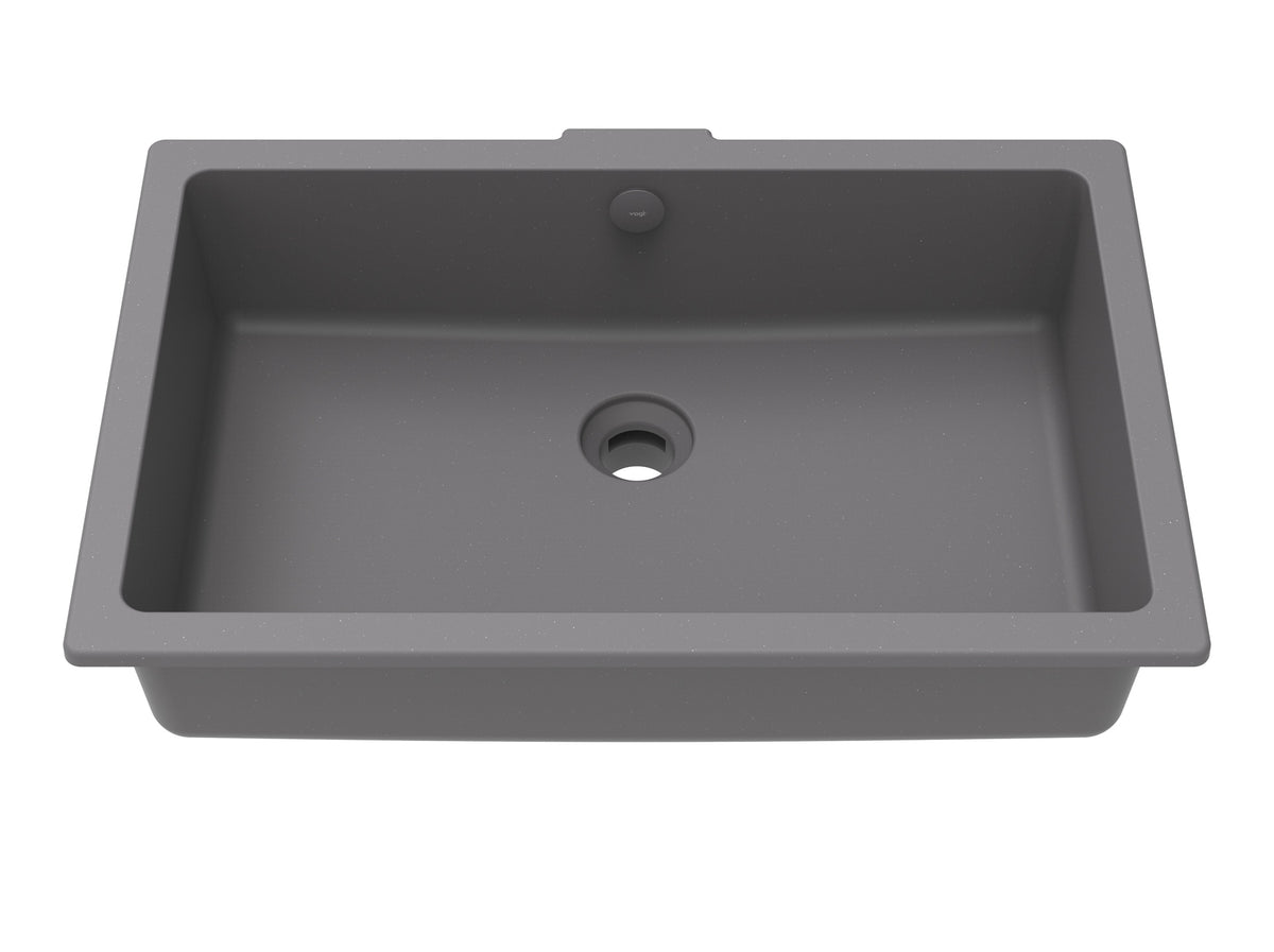 Vogt Krone Vogranite Undermount Vanity Sink - Metropolitan Grey