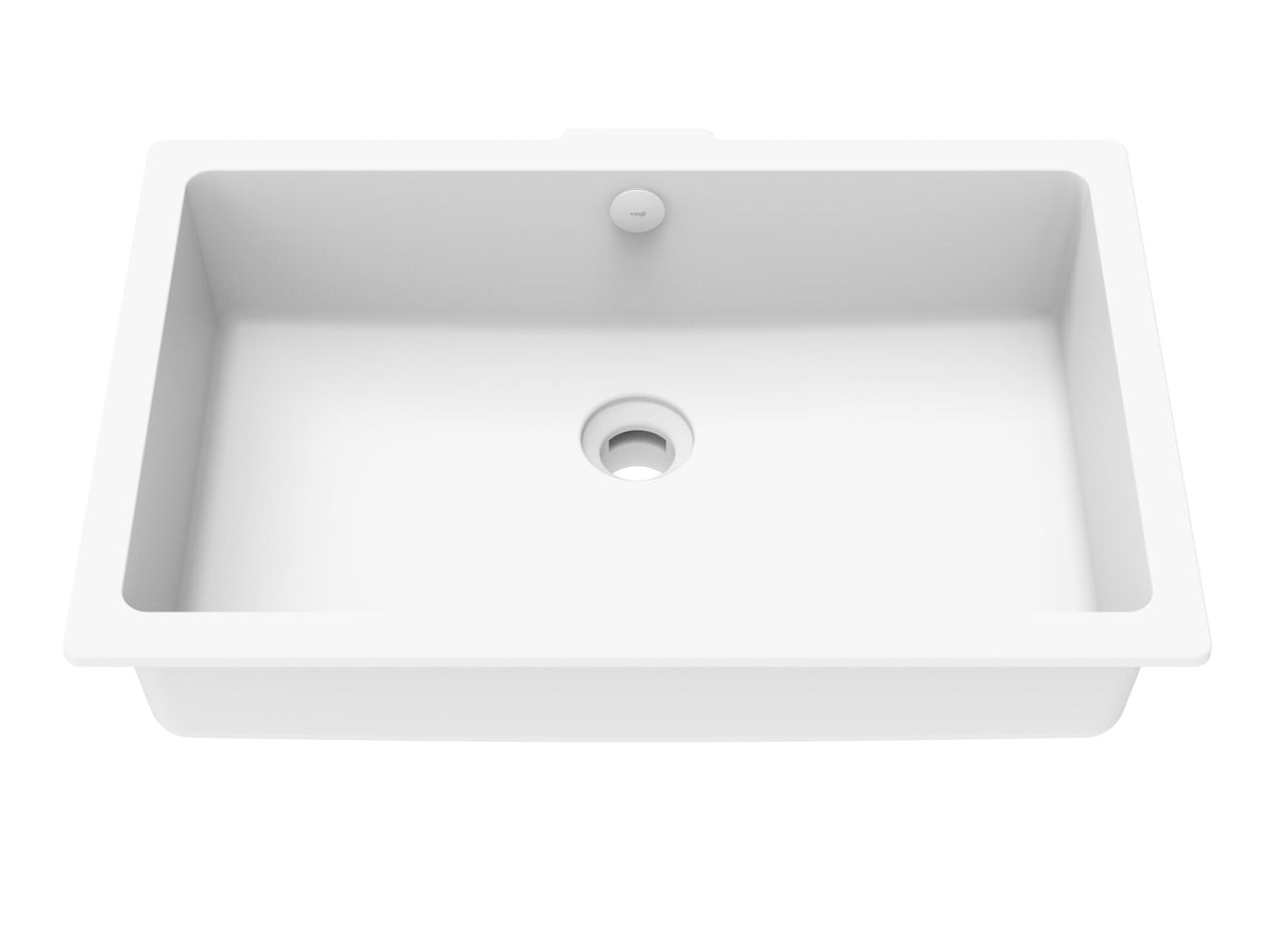 Vogt Krone Vogranite Undermount Vanity Sink - Frost White