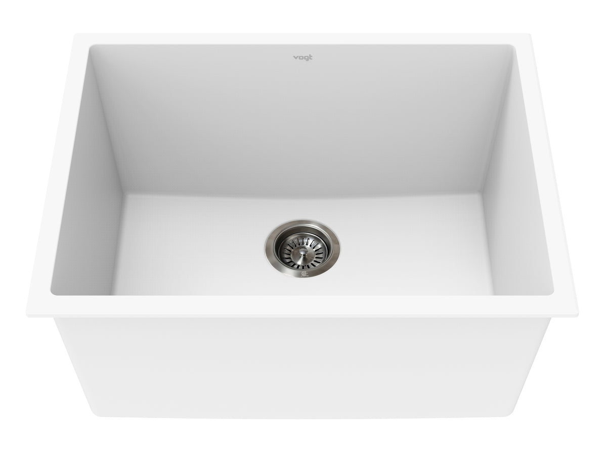 Vogt Vogranite Mitterdorf GS Sink 25"x19"x12" - Frost White