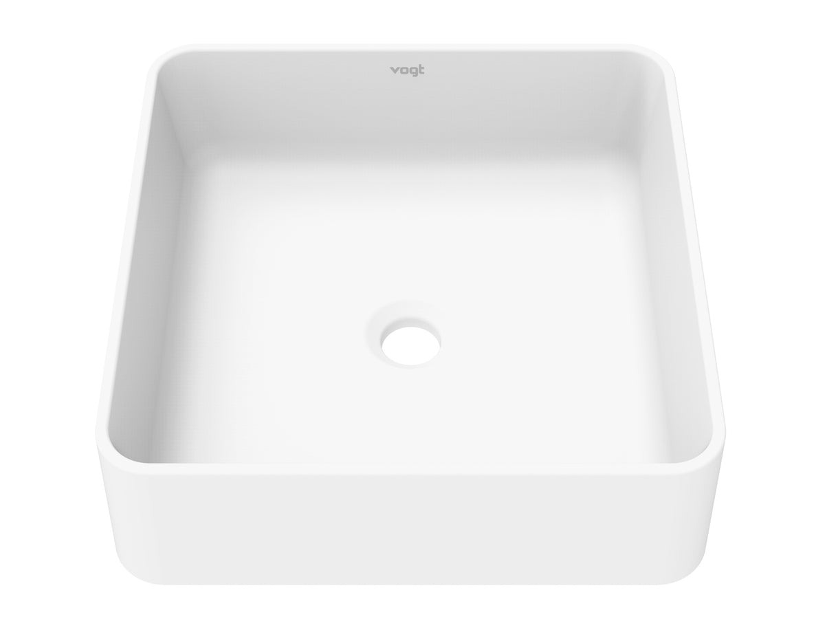 Vogt Quadrat Vogranite Vessel Sink - Frost White