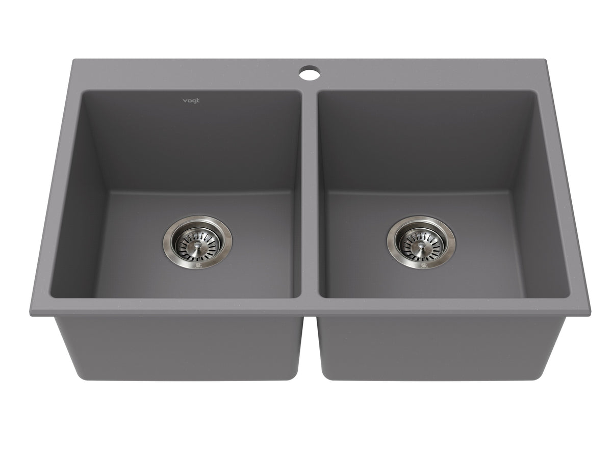 Vogt Vogranite Rankweil GS Topmount Sink 30"x20"x9" - Metropolitan Grey