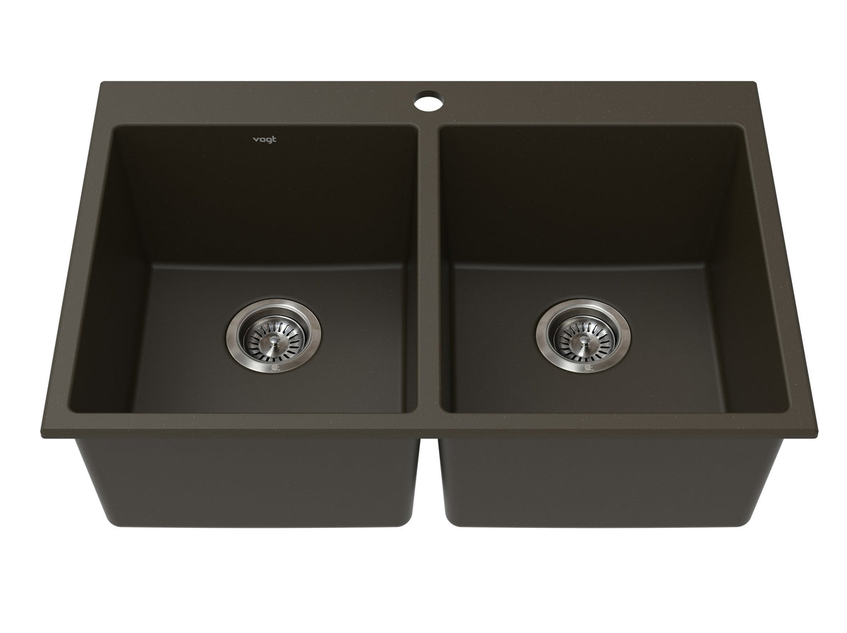 Vogt Vogranite Rankweil GS Topmount Sink 30"x20"x9" - Java Brown