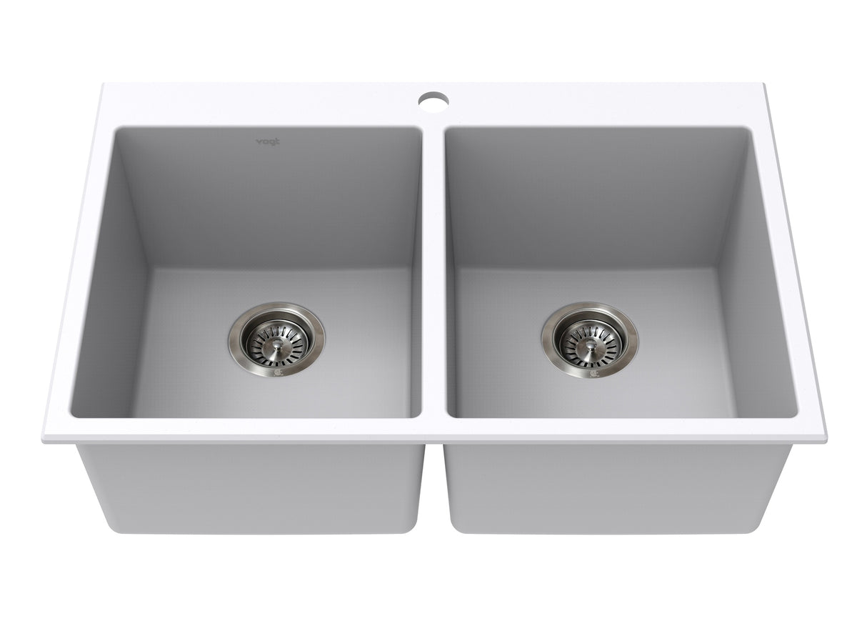 Vogt Vogranite Rankweil GS Topmount Sink 30"x20"x9" - Powder Grey