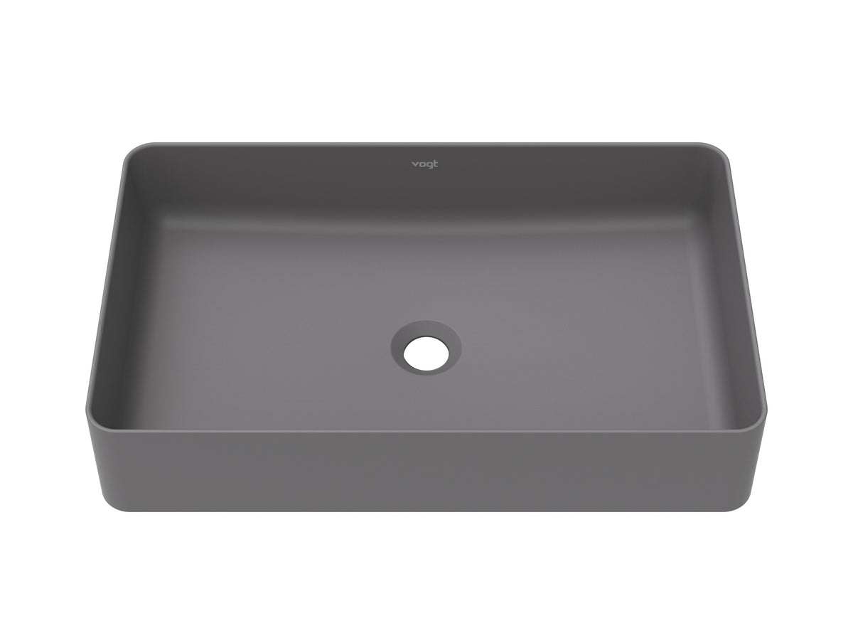 Vogt Rechteck Vogranite Vessel Sink - Metropolitan Grey