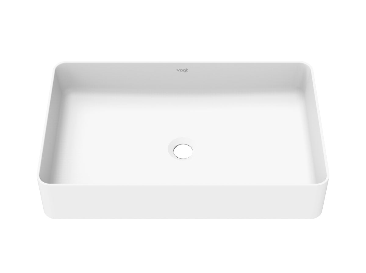 Vogt Rechteck Vogranite Vessel Sink - Frost White
