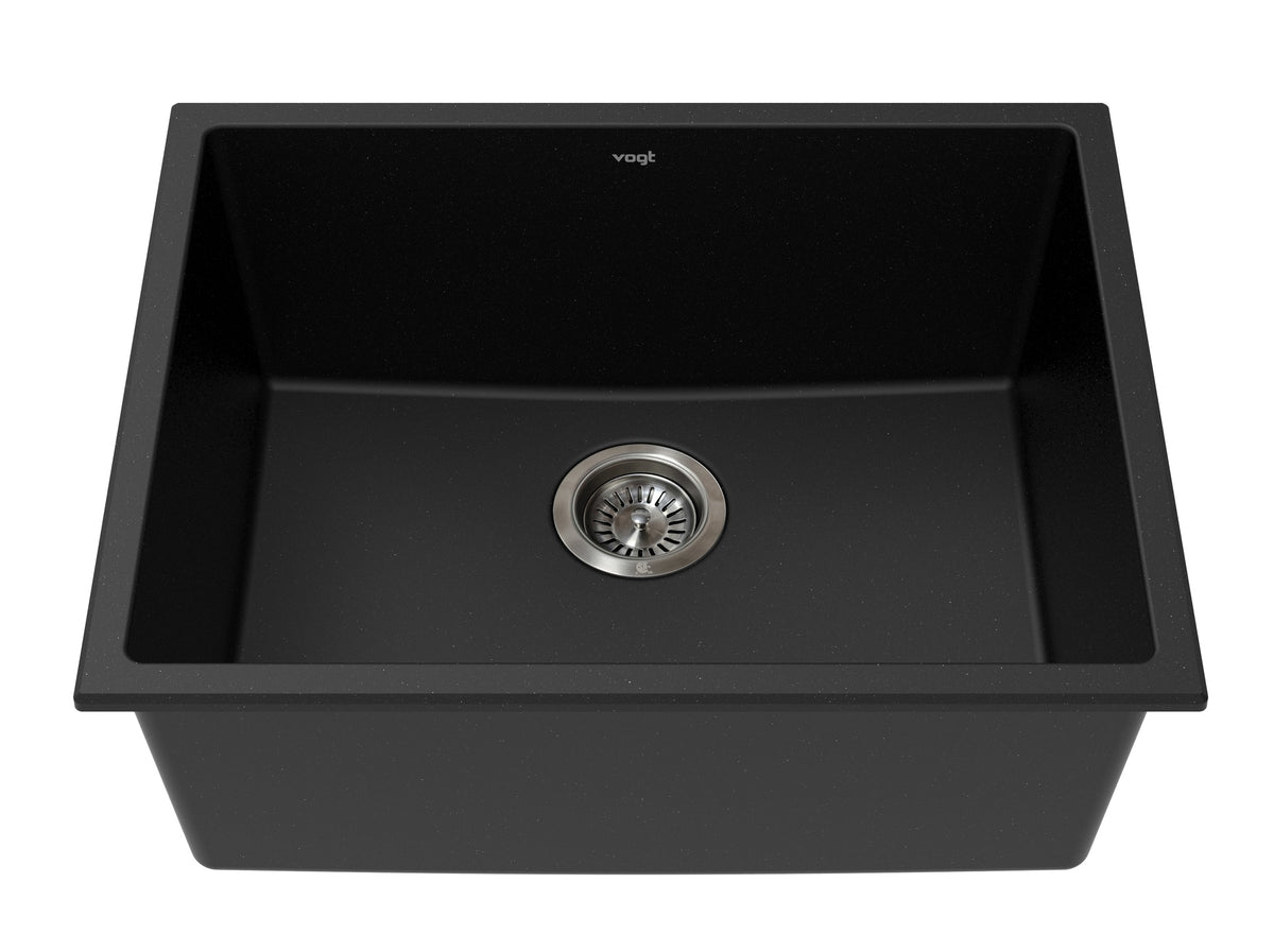 Vogt Vogranite Salzburg GS Sink 23"x18"x9" - Onyx Black
