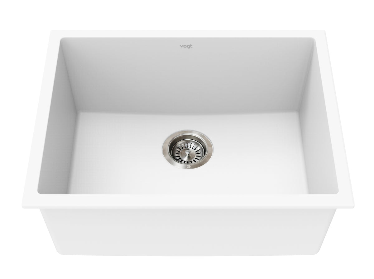 Vogt Vogranite Salzburg GS Sink 23"x18"x9" - Frost White