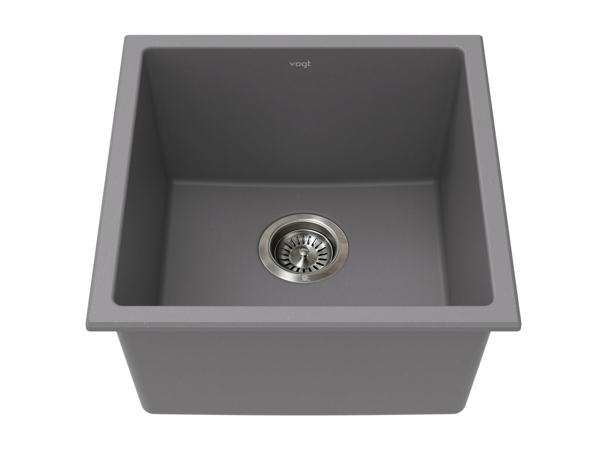 Vogt Vogranite Vienna GS Sink 17"x17"x9" - Metropolitan Grey