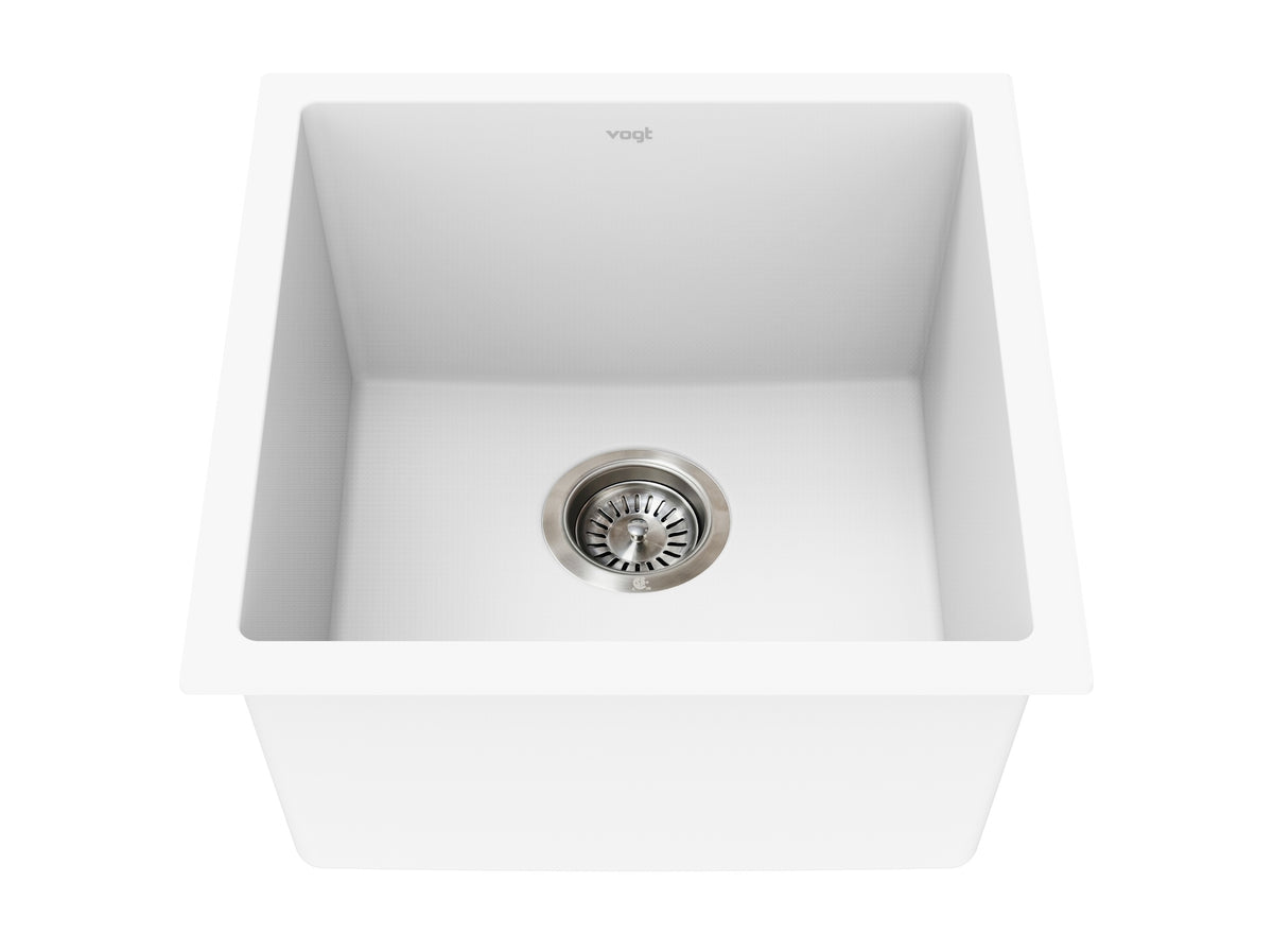 Vogt Vogranite Vienna GS Sink 17"x17"x9" - Frost White