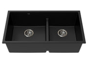 Vogt Vogranite Villach GS Low Divide Sink 32"x18"x9" - Onyx Black