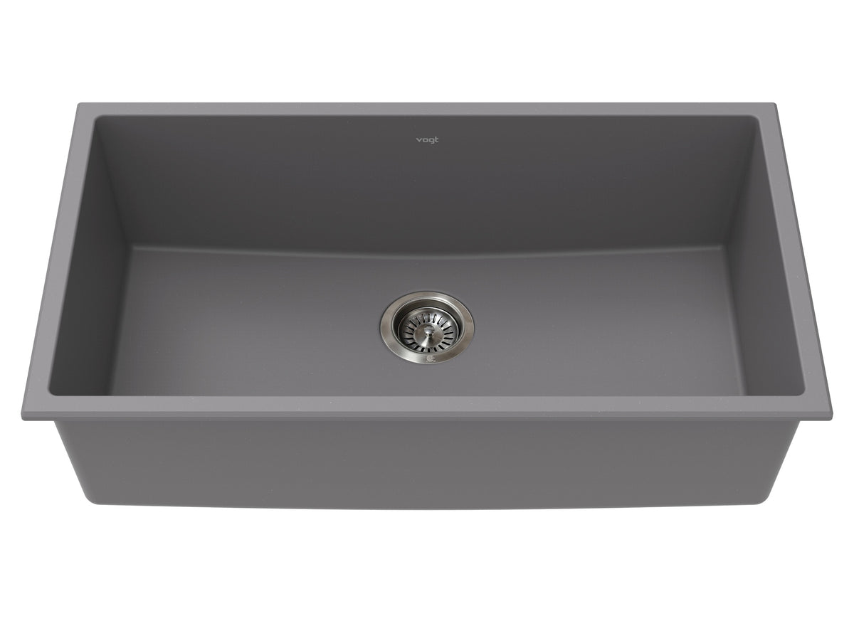 Vogt Vogranite Wolfsberg GS Sink 32"x18"x9" - Metropolitan Grey
