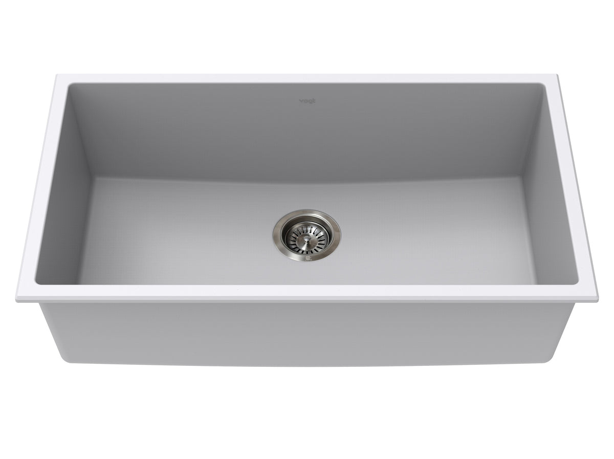 Vogt Vogranite Wolfsberg GS Sink 32"x18"x9" - Powder Grey