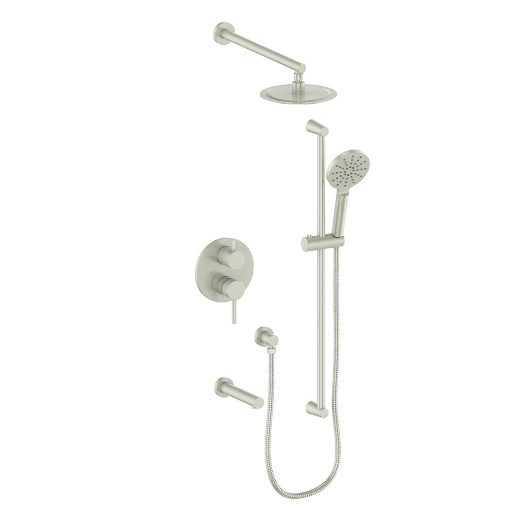 Vogt Worgl 3-Way PB Shower Kit - Brushed Nickel
