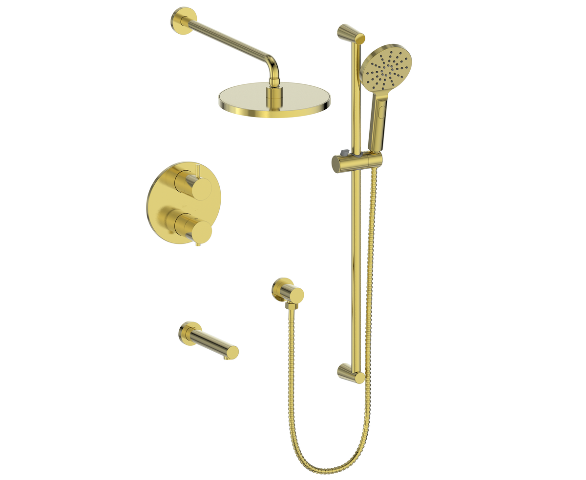 Vogt Worgl 3-Way TH Shower Kit - Brushed Gold